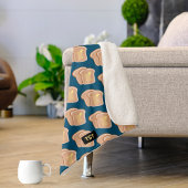 Couverture Sherpa Toast chaud - 2 tranches de beurre - vos initiales