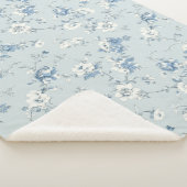 Couverture Sherpa Toile De Jouy Peonies (3/4)