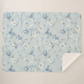 Couverture Sherpa Toile De Jouy Peonies (Devant (Horizontal))