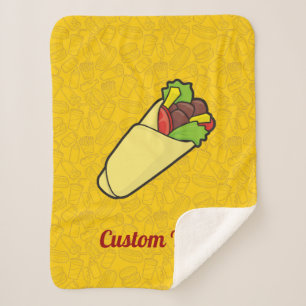 Couverture Sherpa Toile de sandwich Tortilla Blanche Sherpa