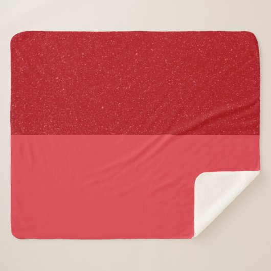 Couverture Sherpa Tomato Red Split Sherpa Blanket – Customizable (Devant (Horizontal))