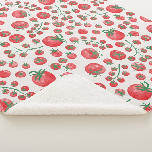 Couverture Sherpa Tomato Watercolor Pattern (3/4)