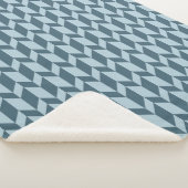 Couverture Sherpa Tons Bleus Gras Deux Tons Flèche Chevron (3/4)