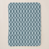 Couverture Sherpa Tons Bleus Gras Deux Tons Flèche Chevron (Devant)