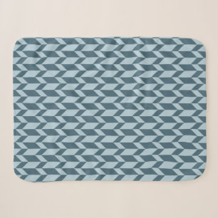Couverture Sherpa Tons Bleus Gras Deux Tons Flèche Chevron