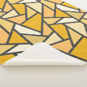 Couverture Sherpa Tons de motif en vitrail jaune (3/4)