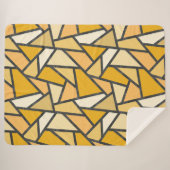 Couverture Sherpa Tons de motif en vitrail jaune (Devant (Horizontal))