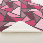 Couverture Sherpa Tons de motif en vitrail rose (3/4)