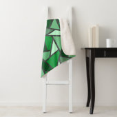 Couverture Sherpa Tons de motif en vitrail vert (En situation)