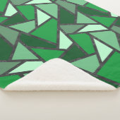 Couverture Sherpa Tons de motif en vitrail vert (3/4)