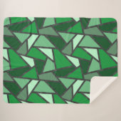 Couverture Sherpa Tons de motif en vitrail vert (Devant (Horizontal))