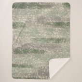 Couverture Sherpa Tons doux Abstraits Mousse beige gris et pierre (Devant)