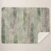 Couverture Sherpa Tons doux Abstraits Mousse beige gris et pierre (Devant (Horizontal))