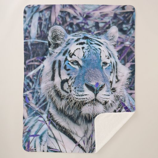 Couverture Sherpa Toony Tiger bleu (Devant)
