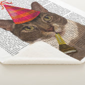 Couverture Sherpa Tortoiseshell Chat avec Casquette du Parti (3/4)