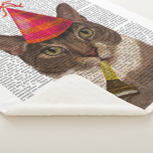 Couverture Sherpa Tortoiseshell Chat avec Casquette du Parti (3/4)