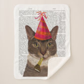 Couverture Sherpa Tortoiseshell Chat avec Casquette du Parti (Devant)