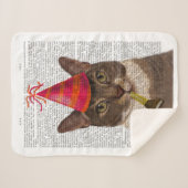 Couverture Sherpa Tortoiseshell Chat avec Casquette du Parti (Devant (Horizontal))
