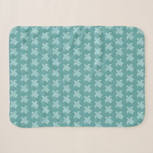 Couverture Sherpa Tortue Bébé Motif bleu mou