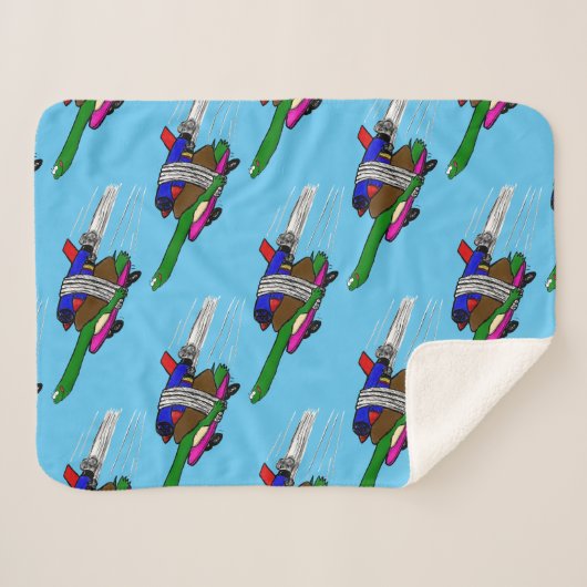 Couverture Sherpa Tortue volante (Devant (Horizontal))