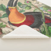 Couverture Sherpa Toucan Jungle Tropical Bird Belle antique (3/4)