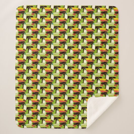 Couverture Sherpa Toucans colorés (Devant)