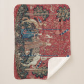 Couverture Sherpa Touche Lady and Unicorn Medieval (Devant)