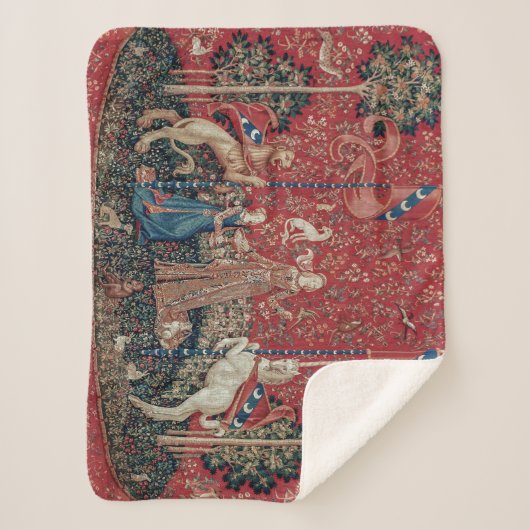 Couverture Sherpa Touche Lady and Unicorn Medieval (Devant)