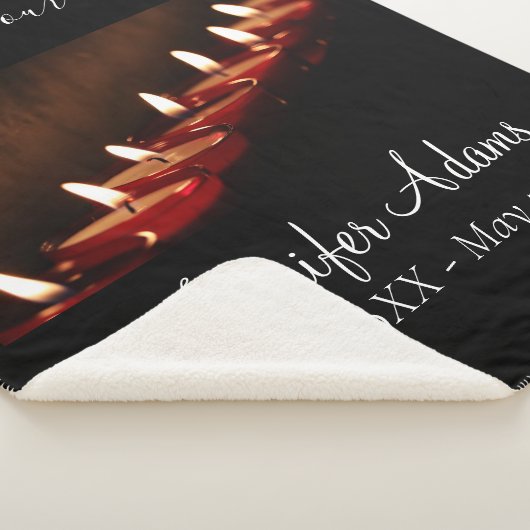 Couverture Sherpa Toujours Dans Nos Coeurs Prière Bougies Photo (3/4)