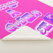 Couverture Sherpa Toujours queen abeille rose chaud (3/4)