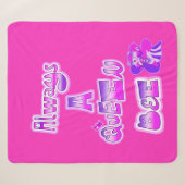 Couverture Sherpa Toujours queen abeille rose chaud (Devant (Horizontal))