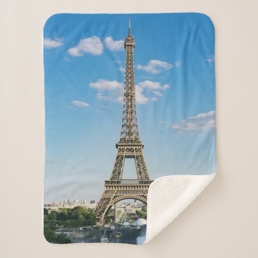Couverture Sherpa Tour Eiffel Sherpa Toison Blanche (Devant)