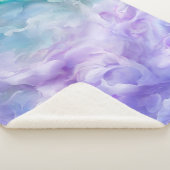 Couverture Sherpa Tourbillon de nuage bleu et violet (3/4)
