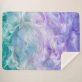 Couverture Sherpa Tourbillon de nuage bleu et violet (Devant (Horizontal))