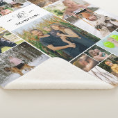 Couverture Sherpa Tourbillonnant blanc Nom de famille 25 Photo Colla (3/4)