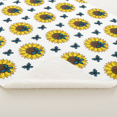 Couverture Sherpa Tournesol et papillon bleu (3/4)
