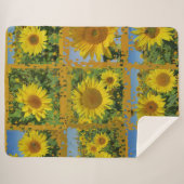 Couverture Sherpa tournesol, Sherpa Blanches, artisanat, vacances, é (Devant (Horizontal))