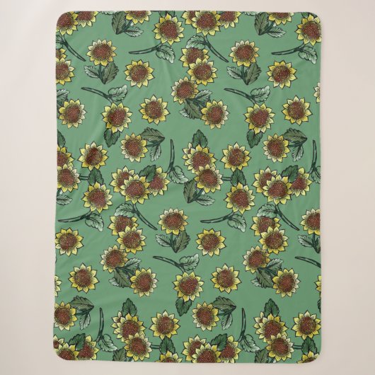 Couverture Sherpa Tournesols (Devant)