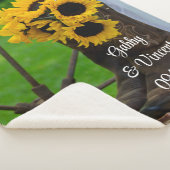 Couverture Sherpa Tournesols Rustiques Boots de Cowboy Mariage Keeps (3/4)