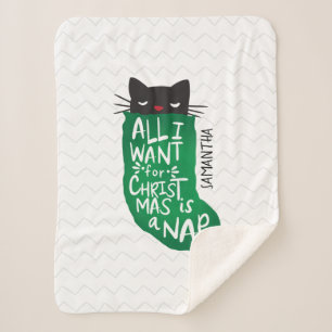 Couverture Sherpa Tout ce que je veux pour Noël est une sieste