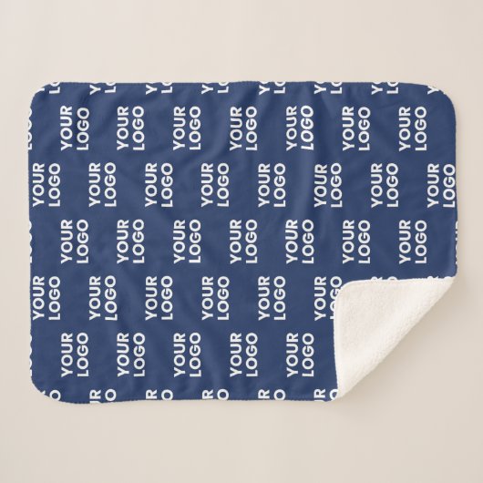 Couverture Sherpa Toute image ou logo commercial modifiable Dark Nav (Devant (Horizontal))