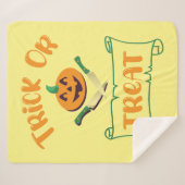 Couverture Sherpa Tracer ou traiter les os croisés Halloween visage  (Devant (Horizontal))