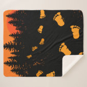 Couverture Sherpa Traces Bigfoot Au Coucher Du Soleil (Devant (Horizontal))