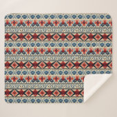 Couverture Sherpa Traditional Folk Embroidery Stripe Pattern (Devant (Horizontal))