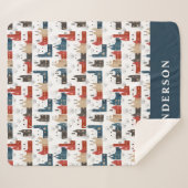 Couverture Sherpa Traditionnel Rustique hiver Joyeux Noël rouge mari (Devant (Horizontal))