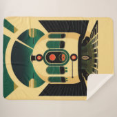 Couverture Sherpa Train Futuriste Sherpa Blanket (Devant (Horizontal))