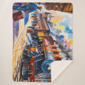 Couverture Sherpa Train Locomotive Old Steam Engine (Devant)