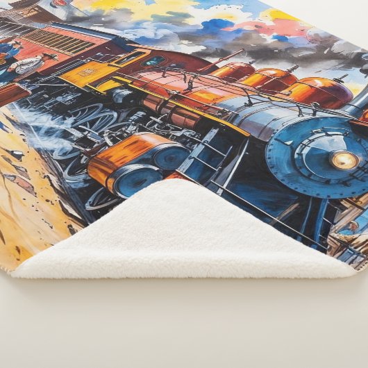 Couverture Sherpa Train Locomotive Old Steam Engine (3/4)