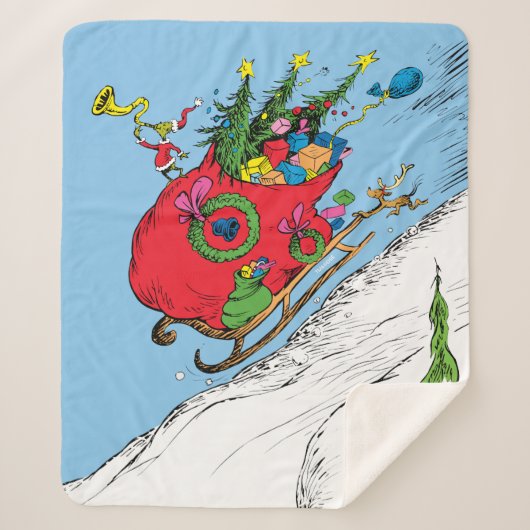 Couverture Sherpa Traîneau en fuite du Grinch et Max (Devant)