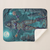 Couverture Sherpa Traite d'Halloween ou ami Zombie w Cerveau (Devant (Horizontal))